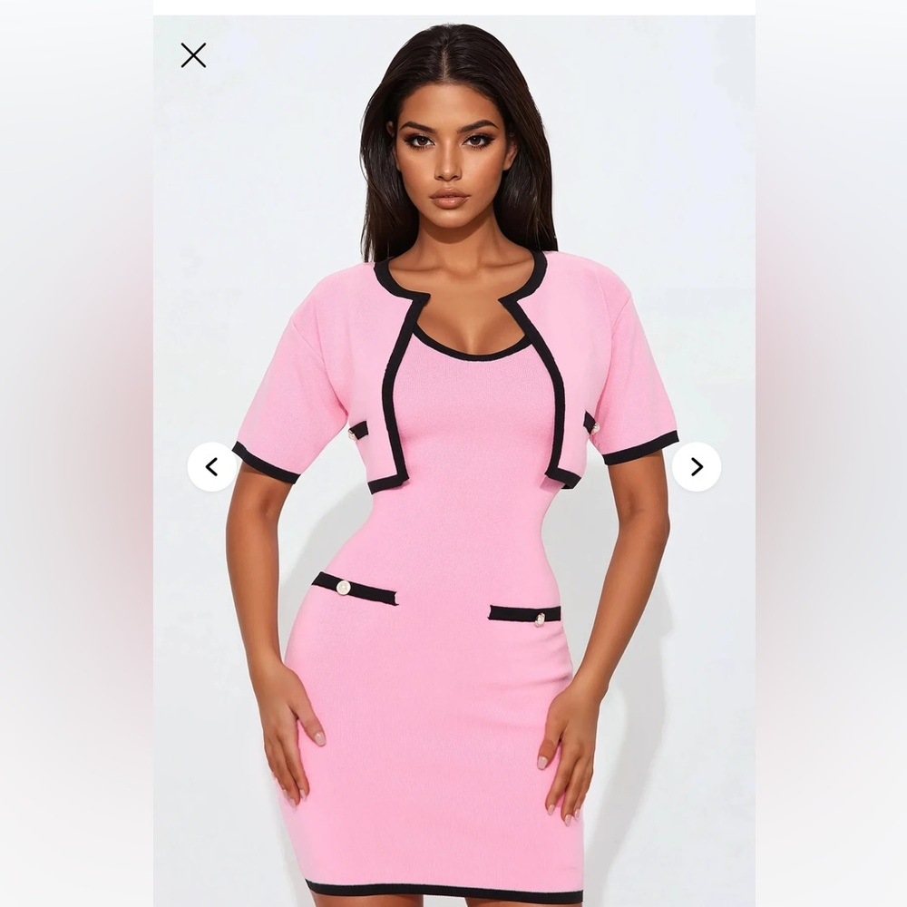Fashion Nova Pink and Black Mini Dress - Picture 3 of 6